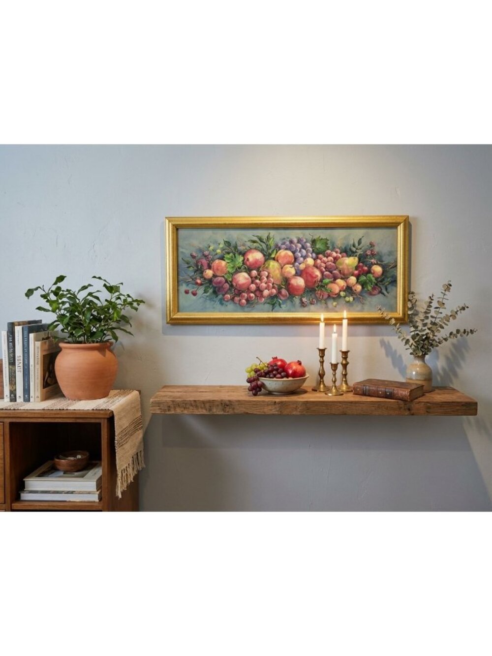 Framed Art Watercolor Print Still Life Impressionist Artwork Signed Barbara Mock